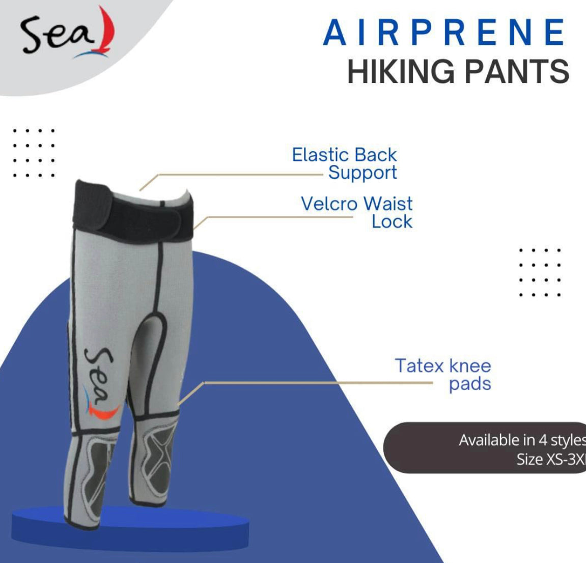 Sea Gear Airprene 3/4 Waist Lock Hiking Pants